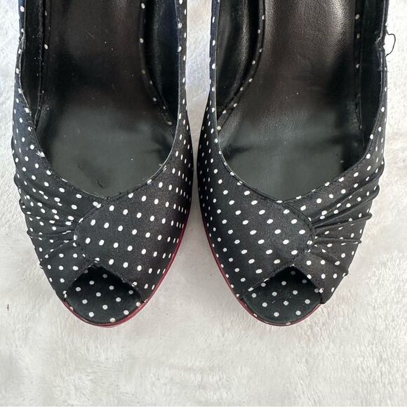 Steve Madden Black and White Polka Dot Heels size 7.5‎ - Picture 5 of 12